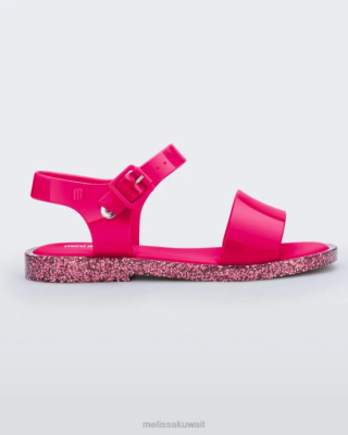 Melissa صندل ميني مار - للأطفال بريق وردي/وردي - Melissa Kuwait 40TN633