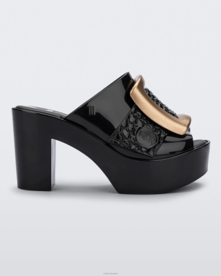 Melissa بغل ربط حزام الأمان فيكتور آند رولف أسود/ذهبي - Melissa Shoes Kuwait 40TN184