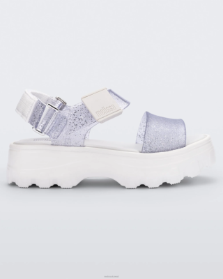 Melissa ركلة صندل لامعة أبيض/بريق واضح - Melissa Shoes Kuwait 40TN316