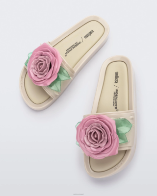 Melissa ارتفاع الشريحة الشاطئية السرية بيج/وردي - Melissa Shoes Kuwait 40TN332