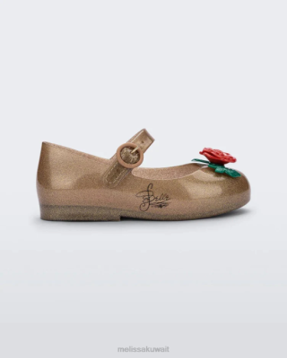 Melissa شقة أميرات ديزني ميني سويت لاف - بيبي الذهب / الأحمر - Melissa Shoes Kuwait 40TN462