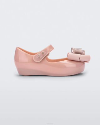 Melissa ميني الترا جيرل سويت اي اكس - بيبي لمعان وردي/بيج - Melissa Shoes Kuwait 40TN560