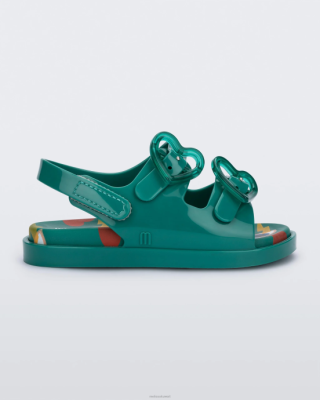 Melissa كابيتو ميني واسع - بيبي أخضر/أحمر - Melissa Shoes Kuwait 40TN572